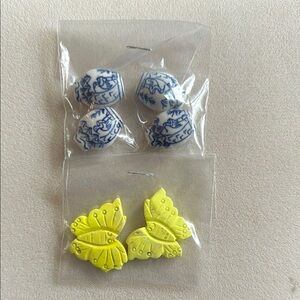 Blue and Yellow Decorative Beads